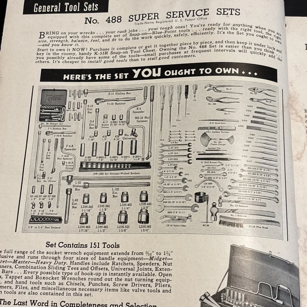 Vintage 1942 Snap On Catalog Blue Point Tools Catalog P WWII Era 96 Pages